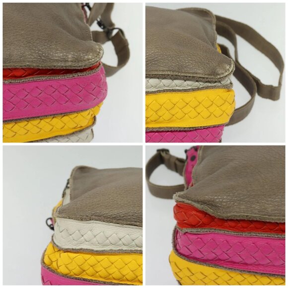 BOTTEGA VENETA INTRECCIATO Shoulder Bag Leather Multicolor Auth - Picture 15 of 16